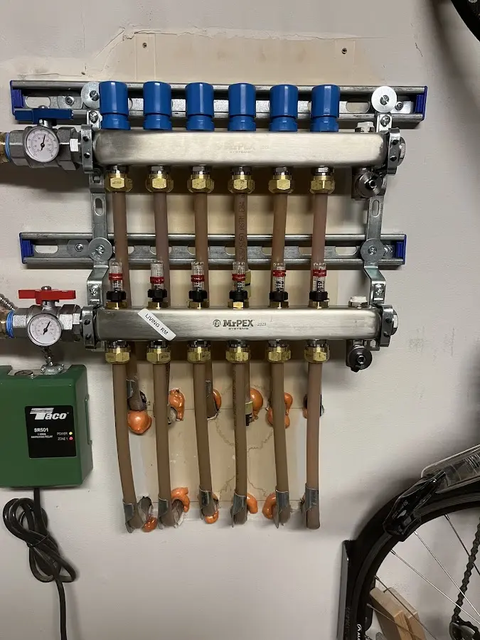 Plumber performing Gas Line Installation at a residential property in Shaler